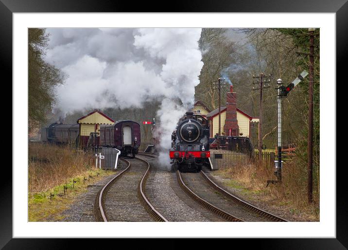 full steam ahead in colour Framed Mounted Print by Alan Tunnicliffe