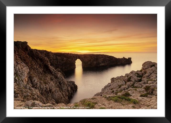 Pont d'en Gil Sunset Framed Mounted Print by DiFigiano Photography