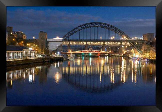 Tyne Bridge Reflections Framed Print by Steve Smith