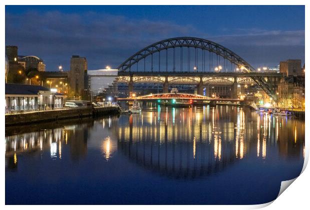 Tyne Bridge Reflections Print by Steve Smith