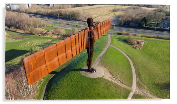 Angel Of The North Acrylic by Steve Smith
