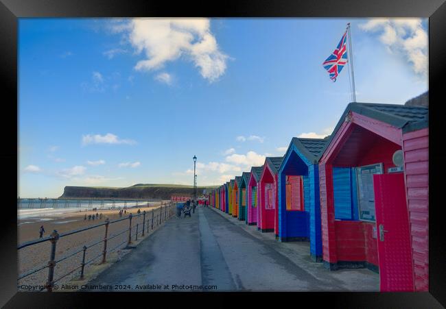 Saltburn by the Sea Seafront Framed Print by Alison Chambers