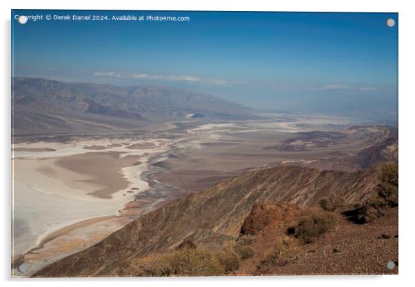 Dante's View, Death Valley Acrylic by Derek Daniel