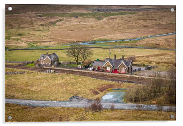 Ribblehead Station Acrylic by Apollo Aerial Photography