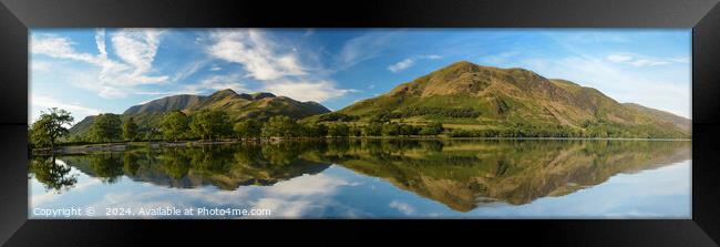 Lake Buttermere reflections. Framed Print by Peter Towle