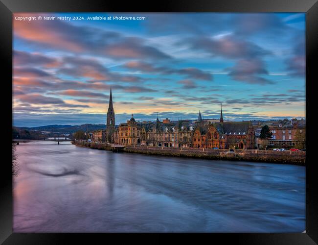 Sunrise over the Tay at Perth  Framed Print by Navin Mistry