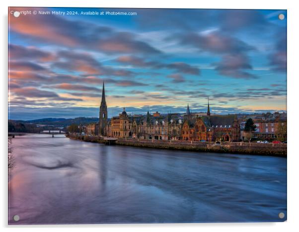 Sunrise over the Tay at Perth  Acrylic by Navin Mistry