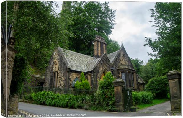 The Lodge at Todmorden Unitarian Church Canvas Print by Colin Green