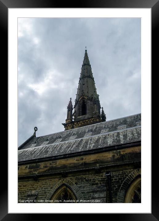 Todmorden Church Spire Framed Mounted Print by Colin Green