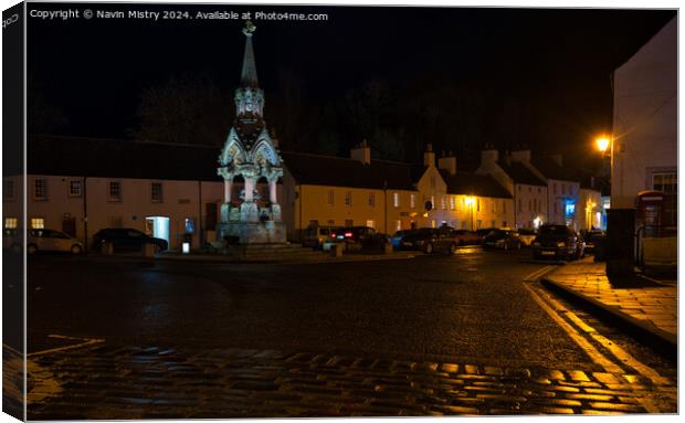 Atholl Memorial Fountain, Dunkeld  Canvas Print by Navin Mistry