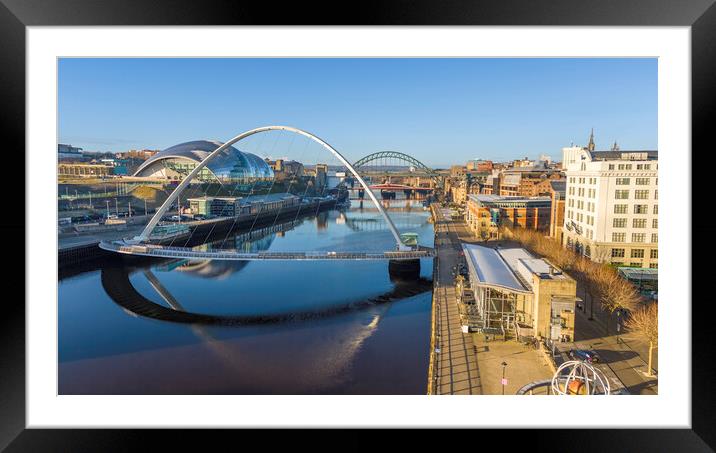 Newcastle Quayside Framed Mounted Print by Steve Smith