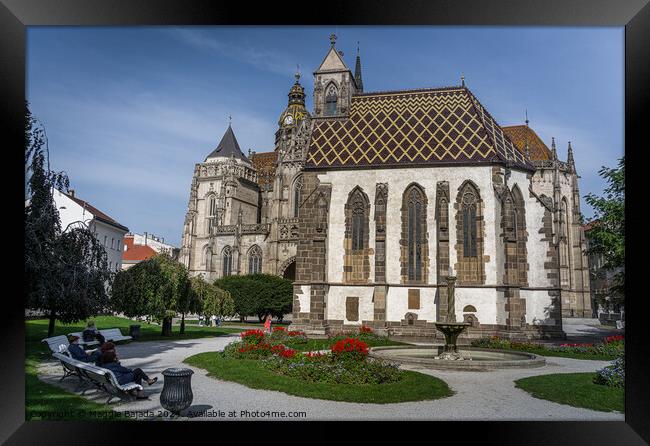 Architecture of Cathedral of St. Elizabeth, Kosice, Hungary. Framed Print by Maggie Bajada