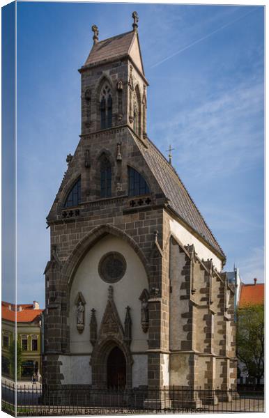 Architecture of Chapel of St. Michal in Kosice, Hungary. Canvas Print by Maggie Bajada