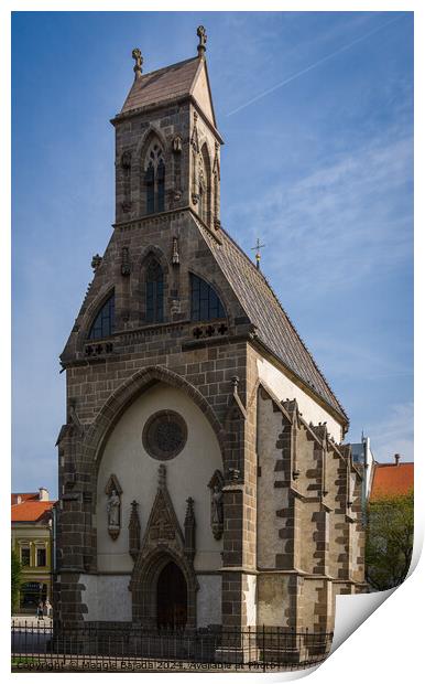 Architecture of Chapel of St. Michal in Kosice, Hungary. Print by Maggie Bajada