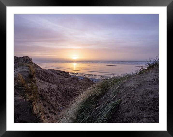 Sand dune sunset Framed Mounted Print by Tony Twyman