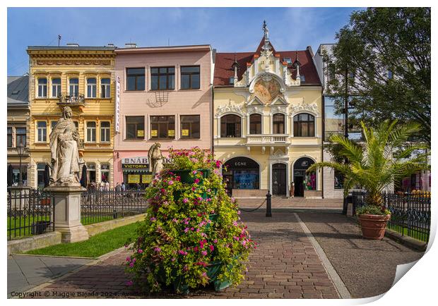Colorful Architecture Town in Kosice, Hungary. Print by Maggie Bajada