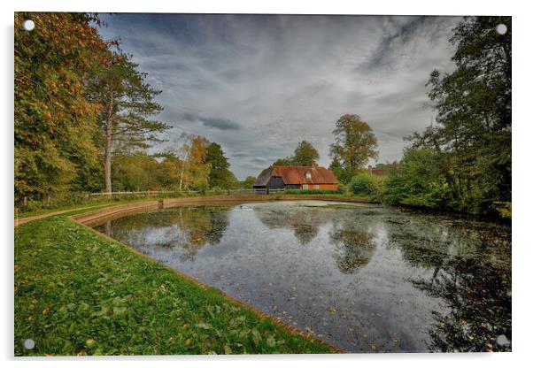 English Mill Pond Acrylic by John Gilham