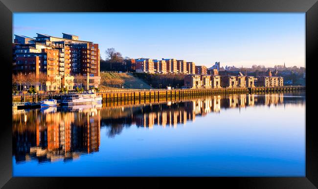 Newcastle Quayside at Golden Hour Framed Print by Tim Hill