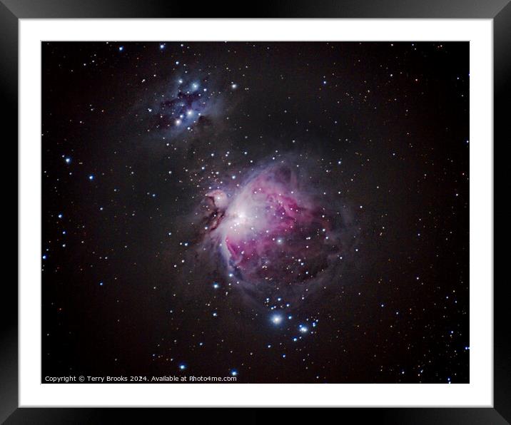 The Great Nebula in Orion M42 Framed Mounted Print by Terry Brooks