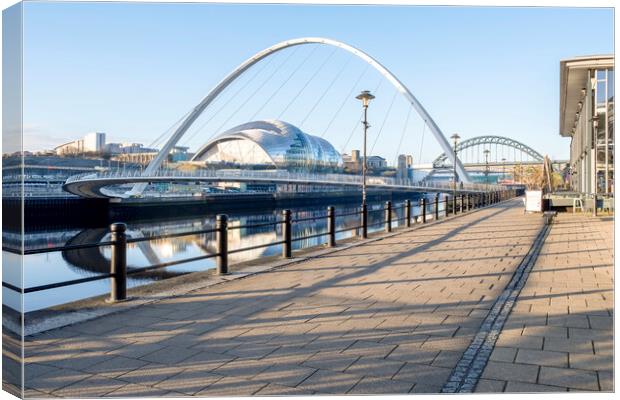 Newcastle Quayside Tyne and Wear Canvas Print by Tim Hill