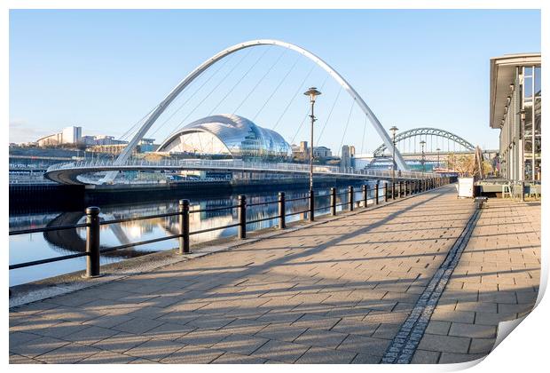 Newcastle Quayside Tyne and Wear Print by Tim Hill