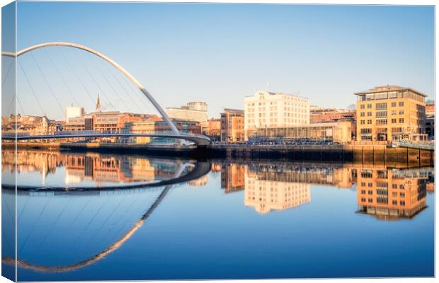 Newcastle Quayside Reflections Canvas Print by Tim Hill