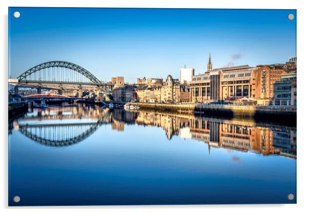 Tyne Bridge Reflections - Newcastle Quayside Acrylic by Tim Hill