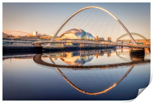 Gateshead Millennium Bridge Print by Tim Hill