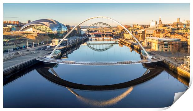Newcastle Bridges River Tyne Print by Tim Hill