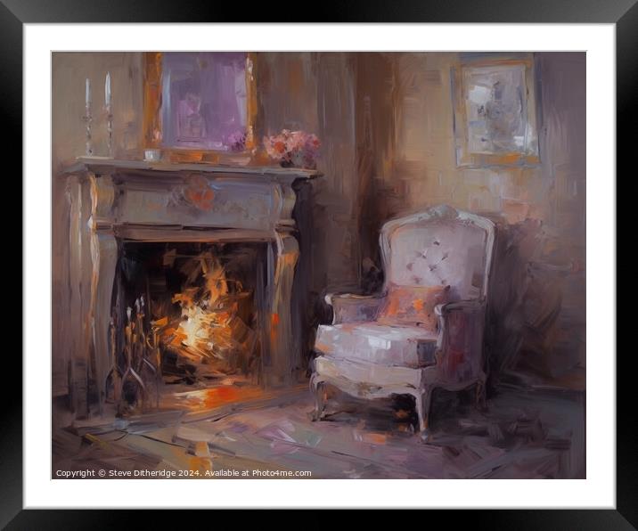 Fireside chair  Framed Mounted Print by Steve Ditheridge