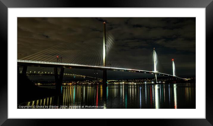 Queensferry Crossing Towards Edinburgh Framed Mounted Print by Shots by j0kster 