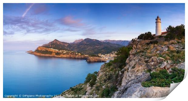Cap Gros Lighthouse Panorama Print by DiFigiano Photography