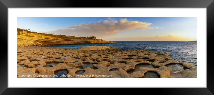 Il Hofra Bay Sunset Panorama Framed Mounted Print by DiFigiano Photography