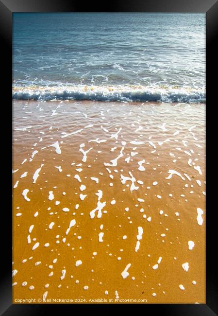 Sun drenched beach  Framed Print by Neil McKenzie