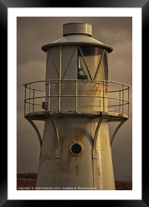 Top of the lighthouse  Framed Mounted Print by Neil McKenzie