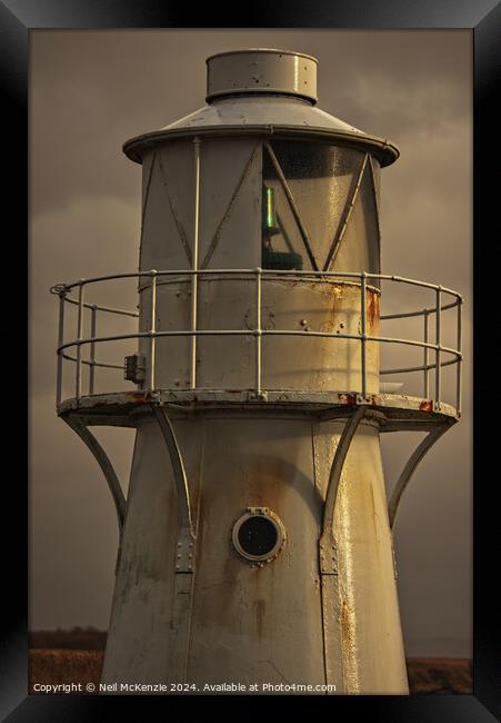 Top of the lighthouse  Framed Print by Neil McKenzie