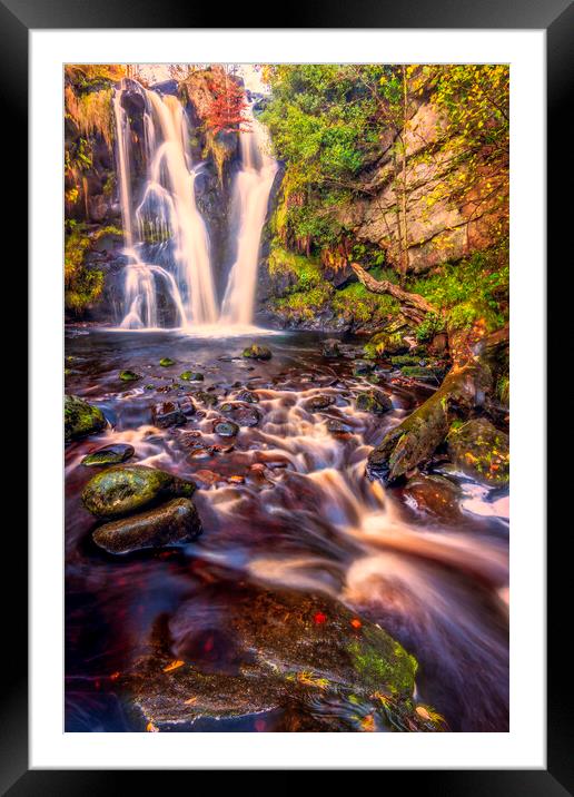 Posforth Gill Waterfall - Valley of Desolation Framed Mounted Print by Tim Hill