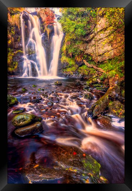 Posforth Gill Waterfall - Valley of Desolation Framed Print by Tim Hill
