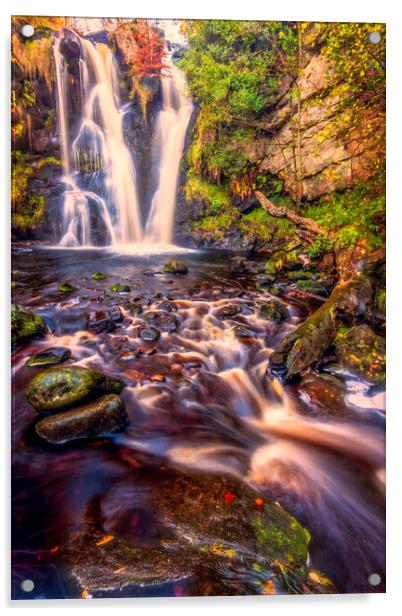 Posforth Gill Waterfall - Valley of Desolation Acrylic by Tim Hill