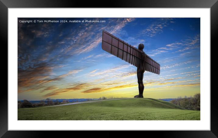 Angel of the North Framed Mounted Print by Tom McPherson