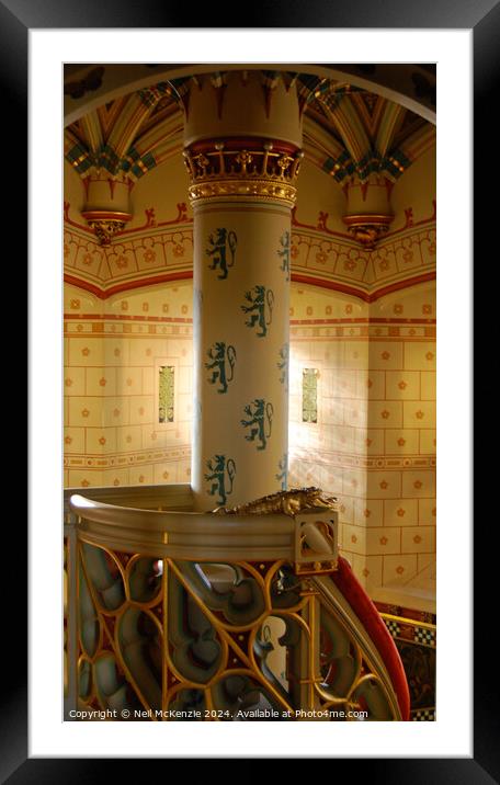 Staircase in Cardiff  castle  Framed Mounted Print by Neil McKenzie