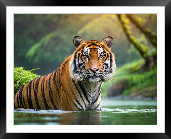 Beautiful Tiger Framed Mounted Print by Artificial Adventures