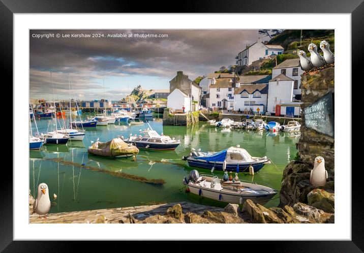Don't Feed the Birds (Polperro) Framed Mounted Print by Lee Kershaw