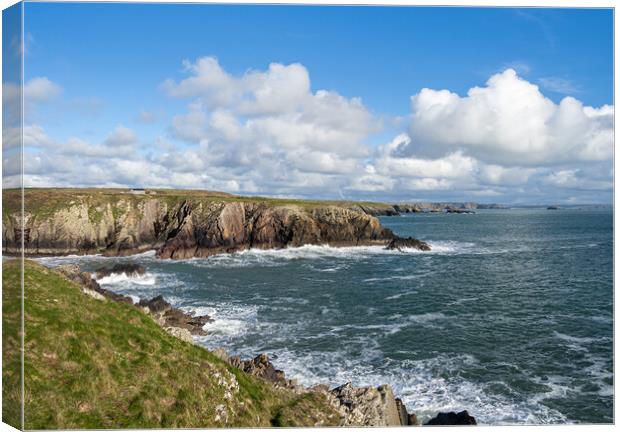 St Non's Bay, Pembrokeshire, Wales. Canvas Print by Colin Allen