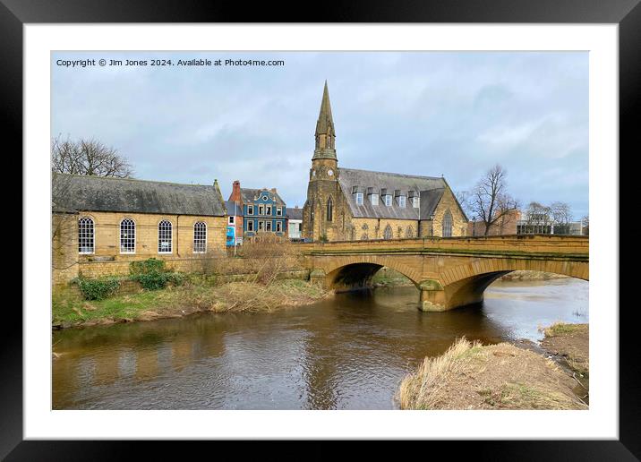 The River Wansbeck at Morpeth in Northumberland - (2) Framed Mounted Print by Jim Jones