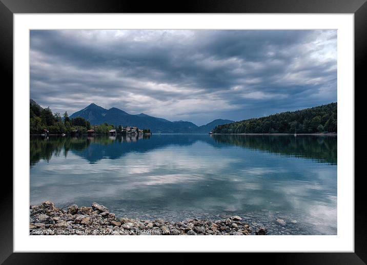 Peace after the Storm over Lake Walchen Framed Mounted Print by Kasia Design