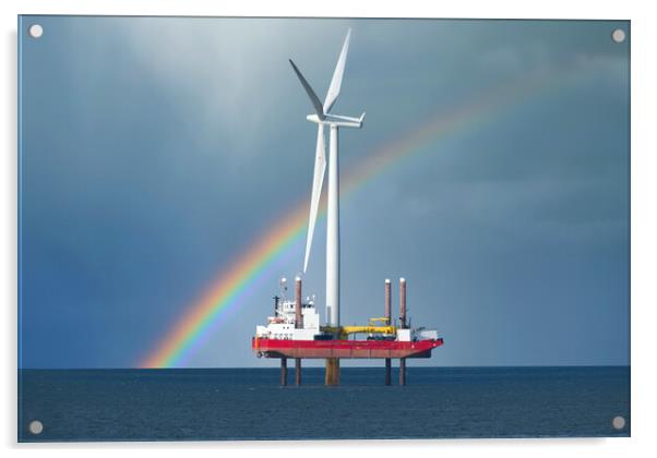 Teeside Offshore Wind Farm Acrylic by Alison Chambers
