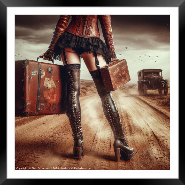Overknees in the Wild West Framed Mounted Print by Silvio Schoisswohl