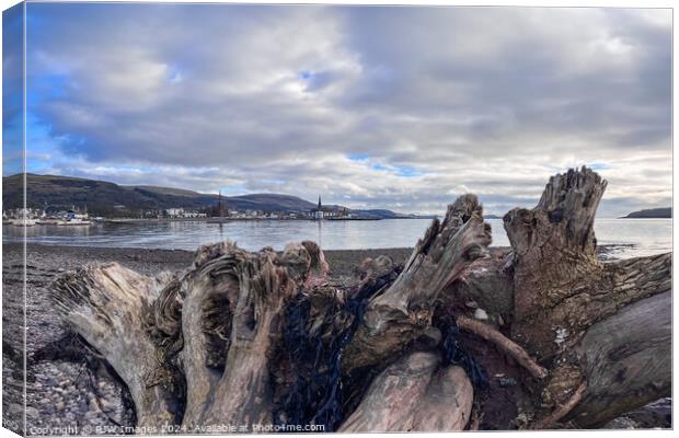 Largs Beach seascape Canvas Print by RJW Images