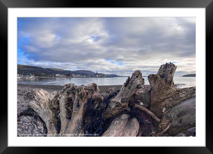 Largs Beach seascape Framed Mounted Print by RJW Images